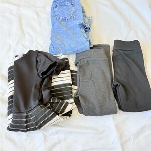 One Dres two leggings and one jeans pants  for 5,6,7,8 years old girl difference